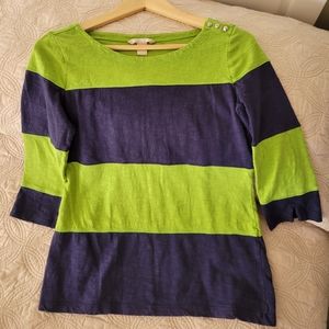 Banana Republic Stripe Cotton Blouse